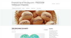 Desktop Screenshot of financialtipoftheday.com