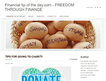 Tablet Screenshot of financialtipoftheday.com